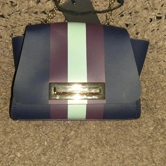 ZAC POSEN-Eartha Mini Chain Crossbody Bag-LEATHER-Parisian Nights-NWT-Dustbag - Picture 6 of 8